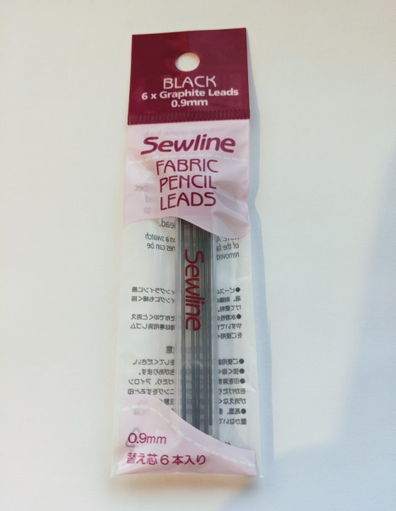 Sewline Replacement Fabric Pencil Leads in Black. 0.9mm 