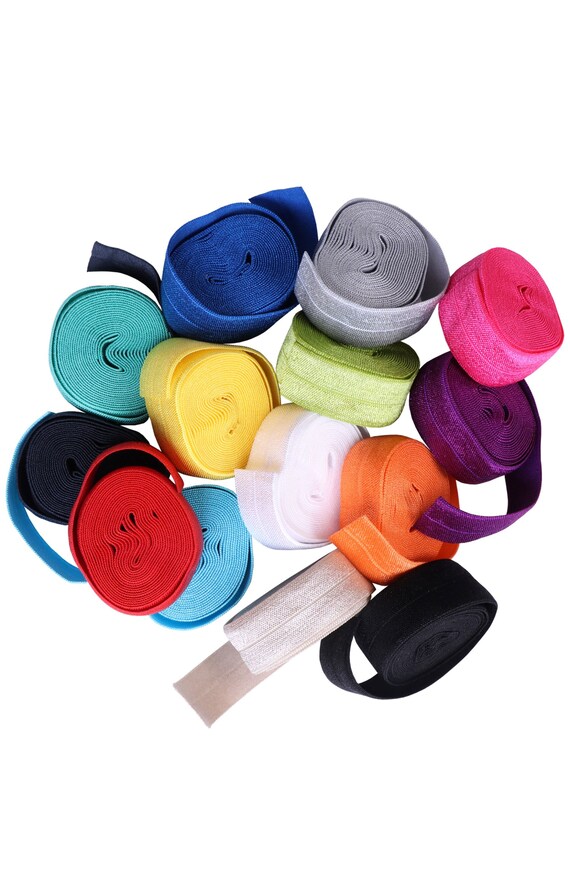 Fold-over Elastic 3/4in Parrot Blue - PER QUARTER METRE Fold-over Elastic 3/4in Parrot Blue - PER QUARTER METRE