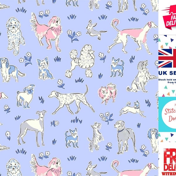 Liberty Fabric,London Parks Range 2023, Park Pals B . Beautiful Lasenby Cotton fabric for quilting, patchwork and sewing projects.