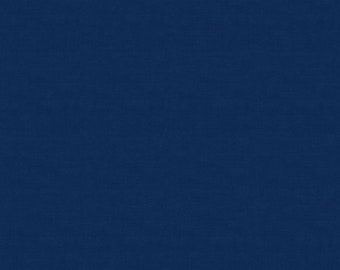 MAKOWER Lino Texturizado Azul Marino 1473/B10. Tela de algodón premium para acolchados, 115 cm (43 pulgadas) de ancho. Gramaje: 143 g/m².