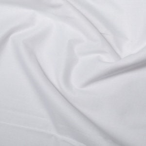 White Cotton Poplin Fabric, 110cm (44") wide, 130 gsm  - Free UK Postage, Premium Cotton Fabric