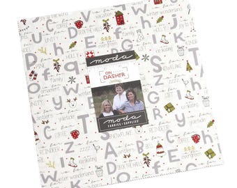 MODA Layer Cake On Dasher By Sweetwater Designs contains 42 pieces measuring 10" Squares Quality Cotton Quilting Fabric.