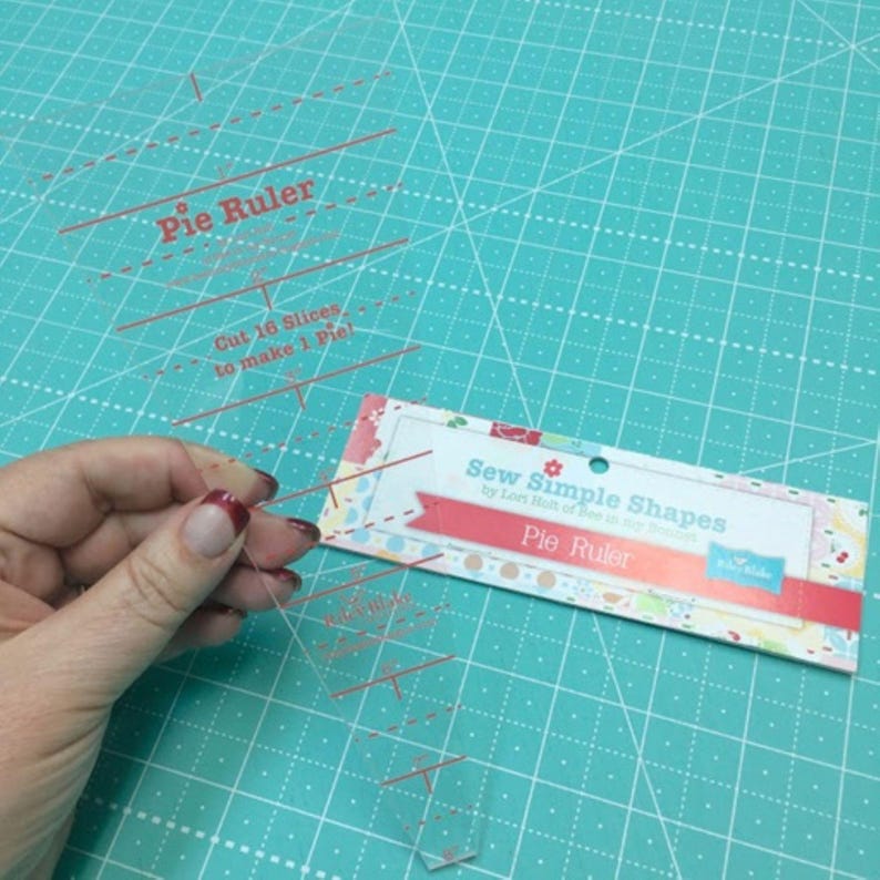 Pie Ruler Lori Holt 'pie Ruler' 22.5 Degree. # ST-4815. Clear Plastic Ruler. Size ...