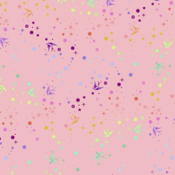 True Colours Fairy Dust Blush - Tula Pink - PER QUARTER METRE True Colours Fairy Dust Blush - Tula Pink - PER QUARTER METRE