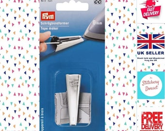 Prym Bias Binder Tape Maker. This Bias Binder Maker makes a 0.25" (6mm) wide Bias Tape. Prym Item Number 611 101.