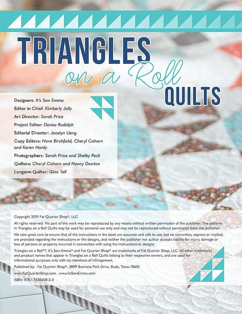 Triangles on a Roll Quilts Book from Its Sew Emma. Create Etsy