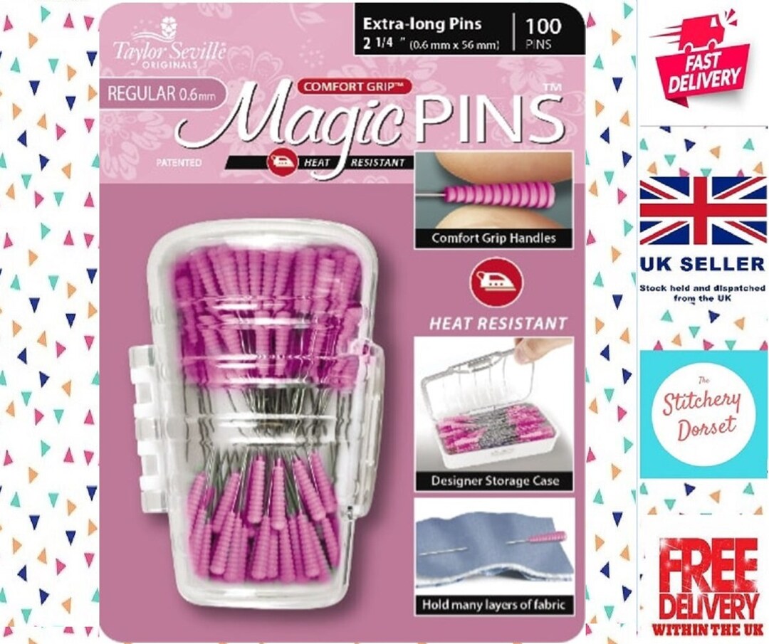 Extra Long R Pin Taylor Seville Magic Pins, 50 Extra Long Pins 2 1/