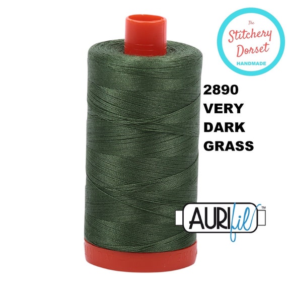 Aurifil Baumwoll-Garn 1246 (mittel/dunkelgrau), 50wt, Große Spule Mit 1300 M