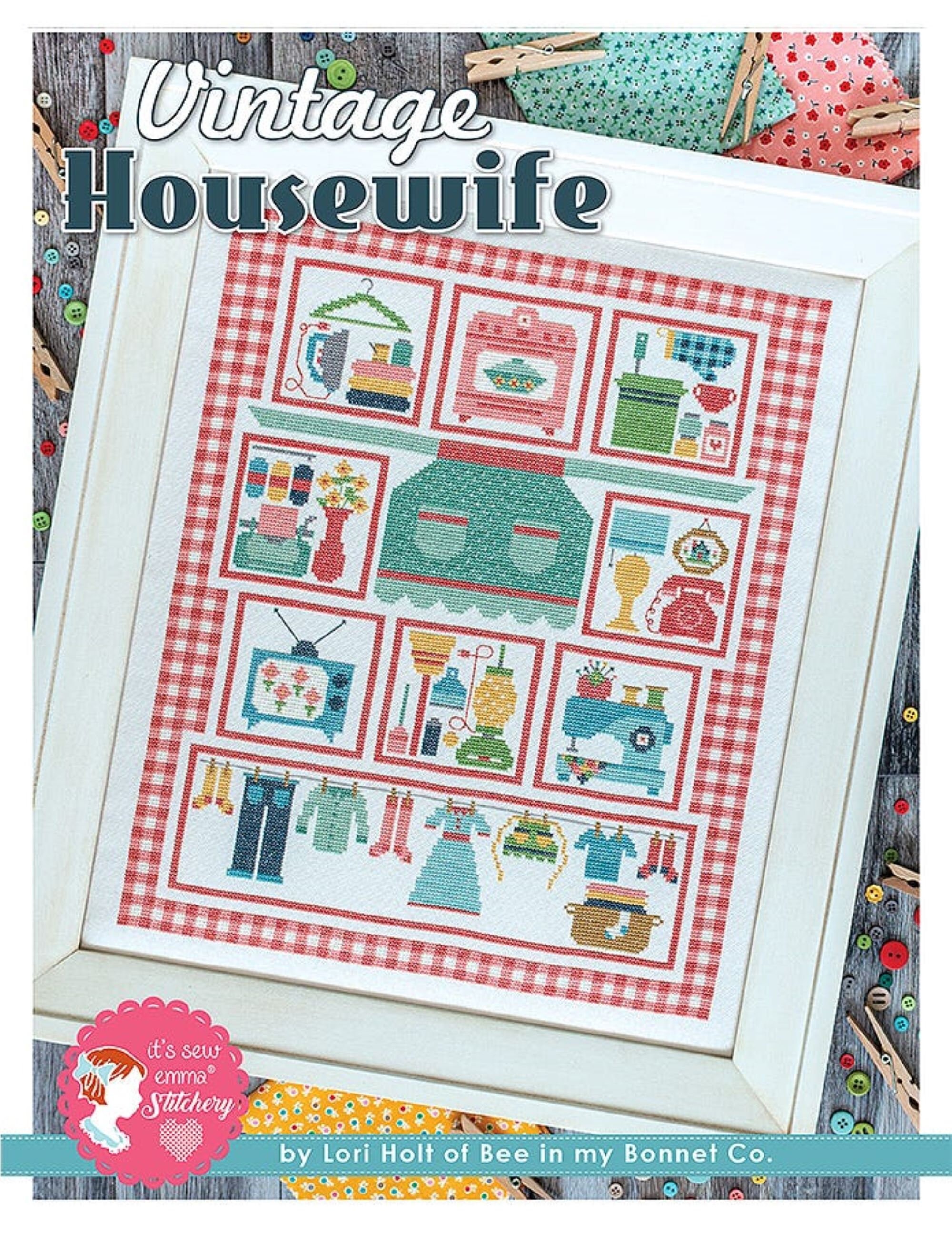 Vintage Housewife Cross Stitch Pattern by Lori Holt and Its Etsy