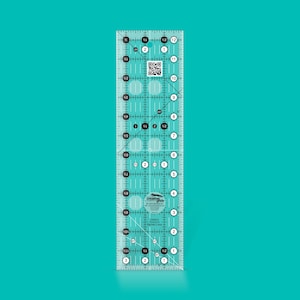 Creative Grids 3.5&quot; x 12.5&quot; Rectangular Quilting Ruler CGR312. Turn-a-round Markings. The original Non-Slip Ruler with Embedded Gripper