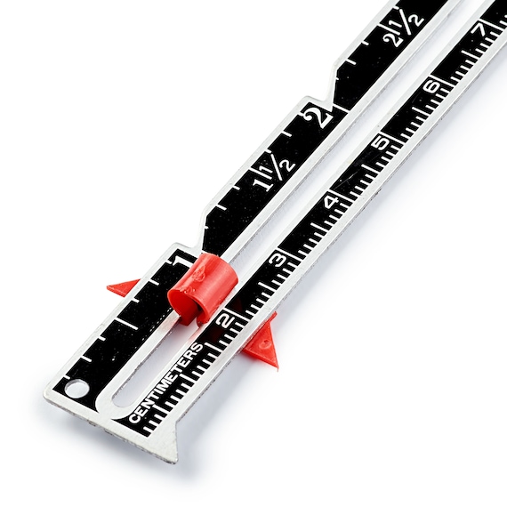 Prym Sew & Knit Gauge, 6 Inch Metal Ruler/measuring Tape. Moveable Marking  Pointer in Red. Great for Hems, Buttonholes, Making Circles -  Israel