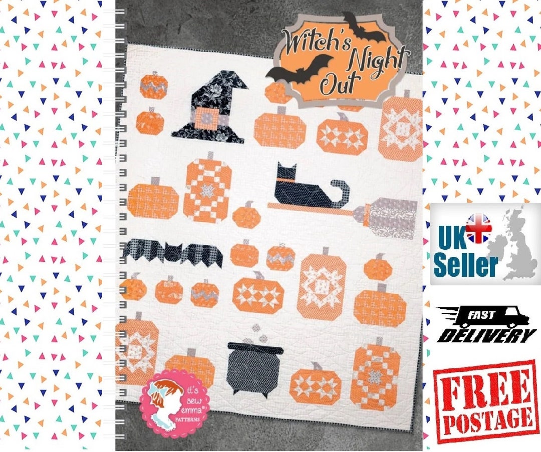 Witches Night Out Quilt Book by Its Sew Emma. Create Quilts Etsy Canada