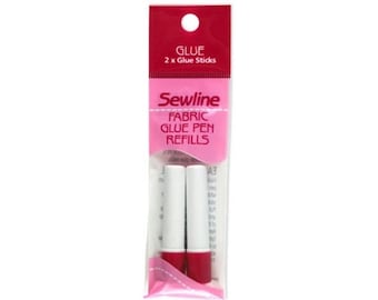 Sewline Fabric Glue Pen Minen Blau oder Gelb (Trocknet Klar). Effektive Art, Stoffe zum Nähen festzuhalten. Sewline Klebestift erforderlich