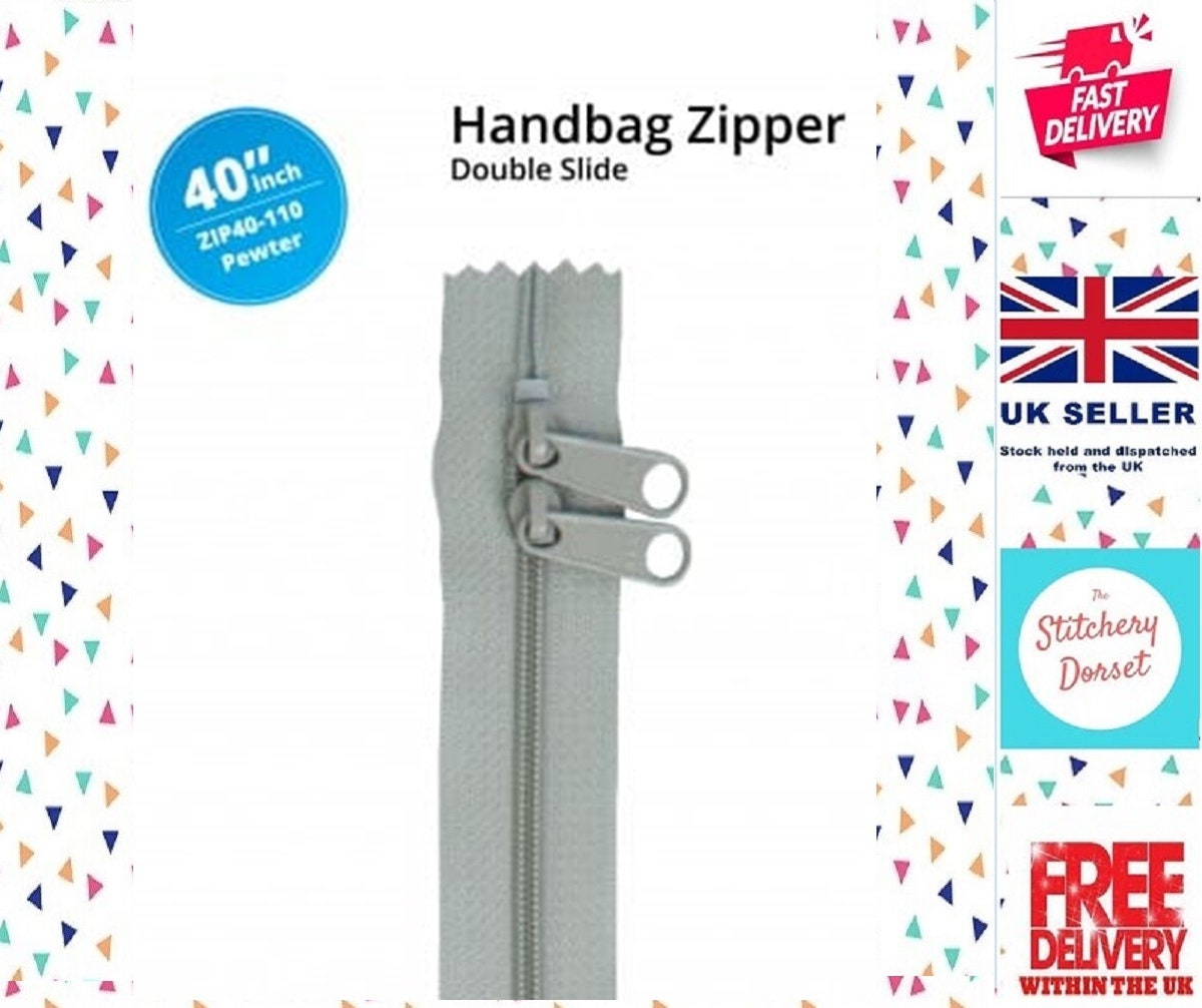Handbag Zipper 40in Pewter Handbag Zipper 40in Pewter