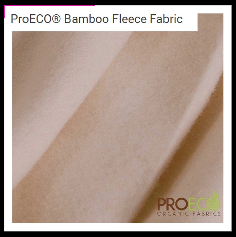 Forro polar de bambú, 150 cm de ancho (60"). 70% viscosa de bambú, 30% algodón orgánico. Se vende por medio metro. imagen 2
