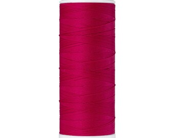 Mettler Seraflex Sewing Thread. 1421 Fuchsia -Spool Size 130m/142 yards. Makes straight stitch sewing extremely stretchable. 100%PTT