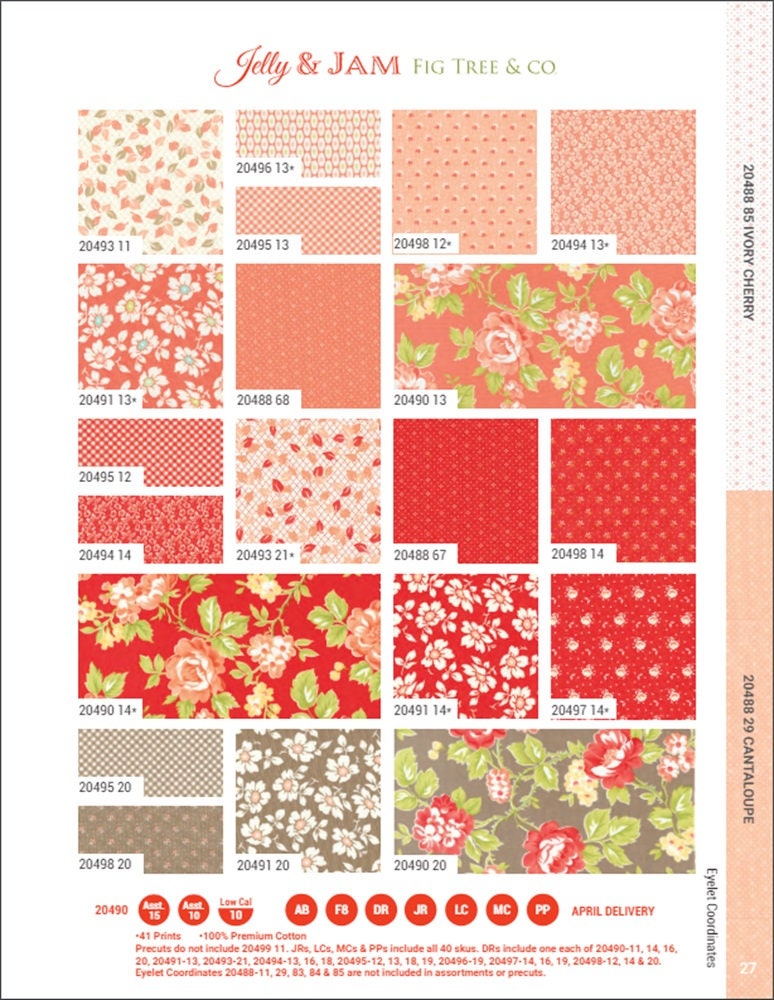 MODA Layer Cake Jelly and Jam by Fig Tree Company, Contains 42 Pieces ...
