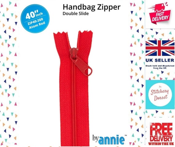 Handbag Zipper 40in Atom Red Handbag Zipper 40in Atom Red