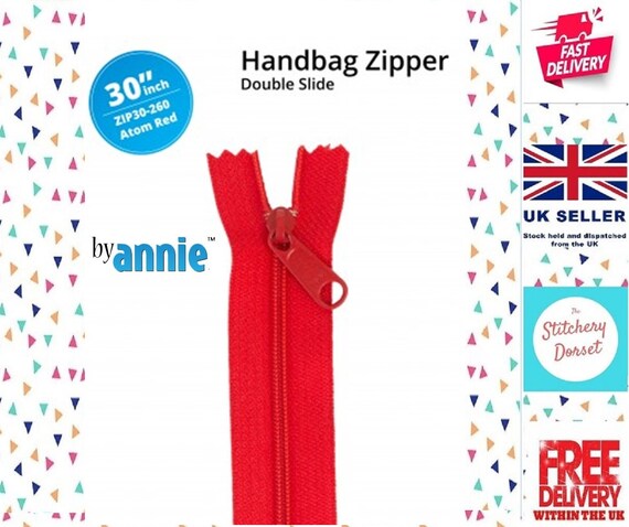 Handbag Zipper 30in Atom Red Handbag Zipper 30in Atom Red