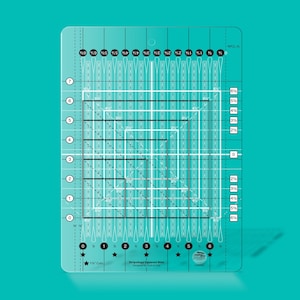 Creative Grids Righello Quadrato Per Mancini 6,5 Pollici (16,5 Cm) – Lettura Facile Con Impugnatura Antiscivolo