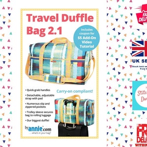 ByAnnie Travel Seesack 2.1 Muster. PBA203-2.1. Gestalte Deine eigene funktionale, große Reisetasche. Klare kurze Anleitung