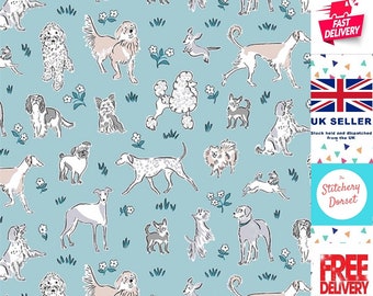Liberty Fabric,London Parks Range 2023, Park Pals A . Beautiful Lasenby Cotton fabric for quilting, patchwork and sewing projects. 01666851A