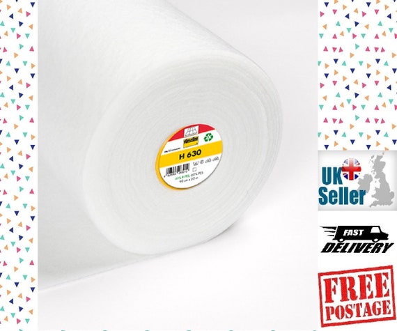 Vlieseline Fusible Fleece Low Loft 90 cm wide, Fusible Batting H630 Iron on low loft batting for quilting / sewing and garments