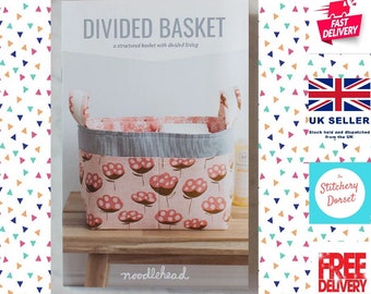 Divided Basket Sewing Pattern by Noodlehead. Dived Storage Bag With Front Pockets AG527.