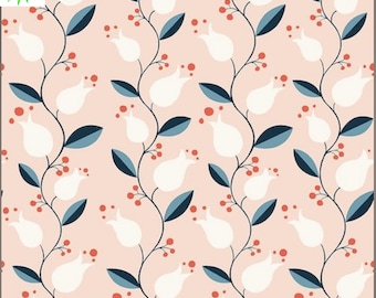 Liliana From Modern Love By Monaluna Fabrics - 100 % Organic Cotton Poplin Fabric, Modern Organic Cotton by Monaluna