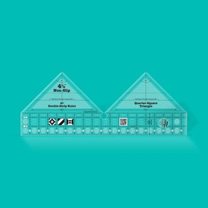 Creative Grids 90 degree Double Strip Quilt Ruler. CGRDBS90. Total Size - 7in x 18-3/4in. Original Non-Slip + Embedded Gripper