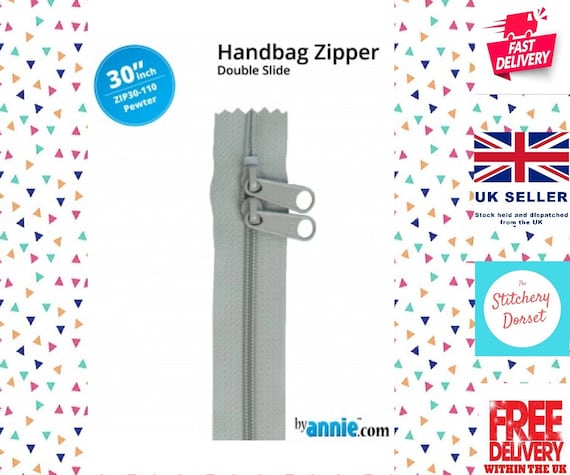 Handbag Zipper 30in Pewter Handbag Zipper 30in Pewter