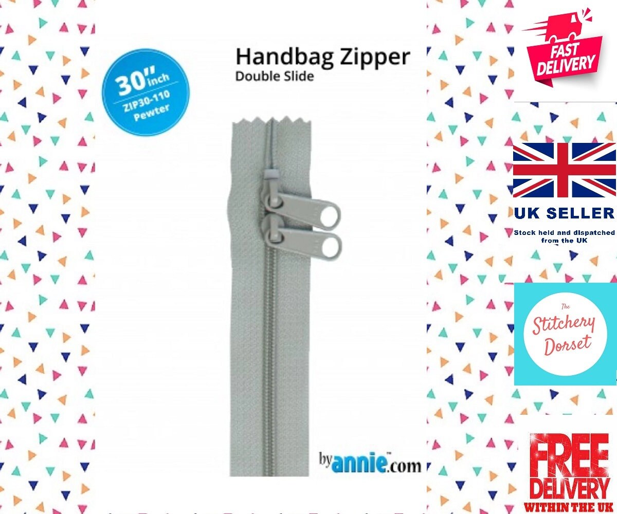 Handbag Zipper 30in Pewter Handbag Zipper 30in Pewter