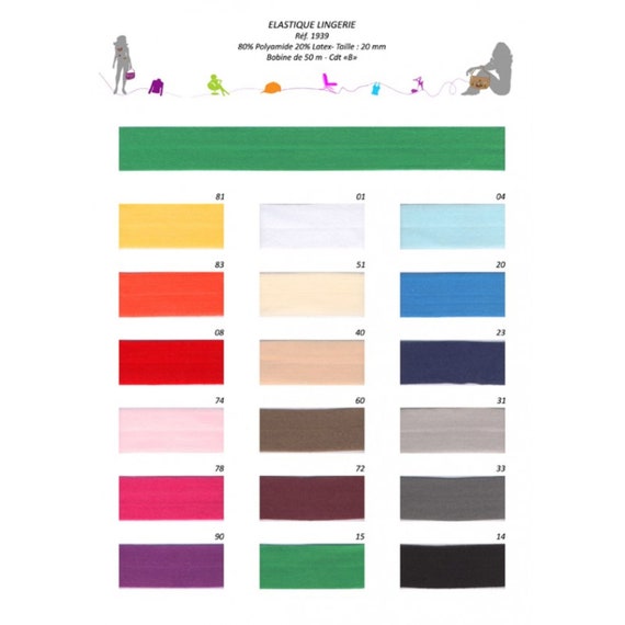 Fold-over Elastic 3/4in Rouge - PER QUARTER METRE Fold-over Elastic 3/4in Rouge - PER QUARTER METRE