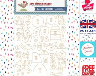 Calico Garden Sew Simple Shapes - by Lori Holt for Riley Blake. 88 Templates for the applique quilt sew along. STT-28240