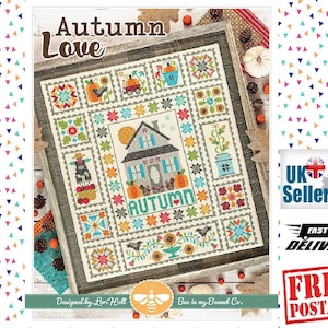 Autumn Love, Cross Stitch Pattern by Lori Holt and Its Sew Emma. ISE472