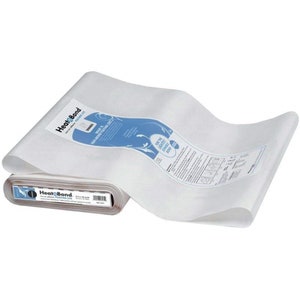 Adesivo HeatnBond Featherlite Iron-on. 17 pollici di larghezza (43,1 cm). Adesivo bifacciale con retro in carta. Tessuto adesivo senza rigidità. Applicazione