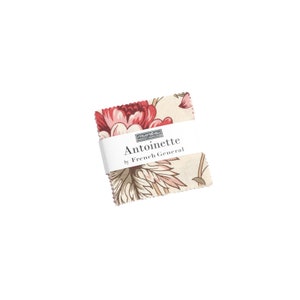 MODA Mini Charm Pack Antoinette by French General , contains 42 pieces measuring 2.5" square Quality Cotton Quilting Fabric.