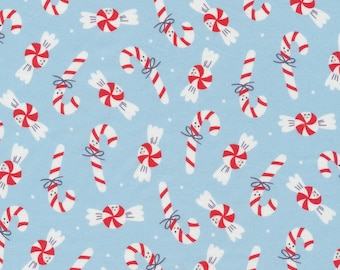Organic Cotton Christmas Fabric, 'Sweet Christmas Jingle mingle Range ' Cloud9  - Free UK Postage, Modern Organic Cotton, Cloud Nine