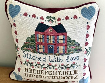 Vintage Cottge Tapestry Decorative Pillow