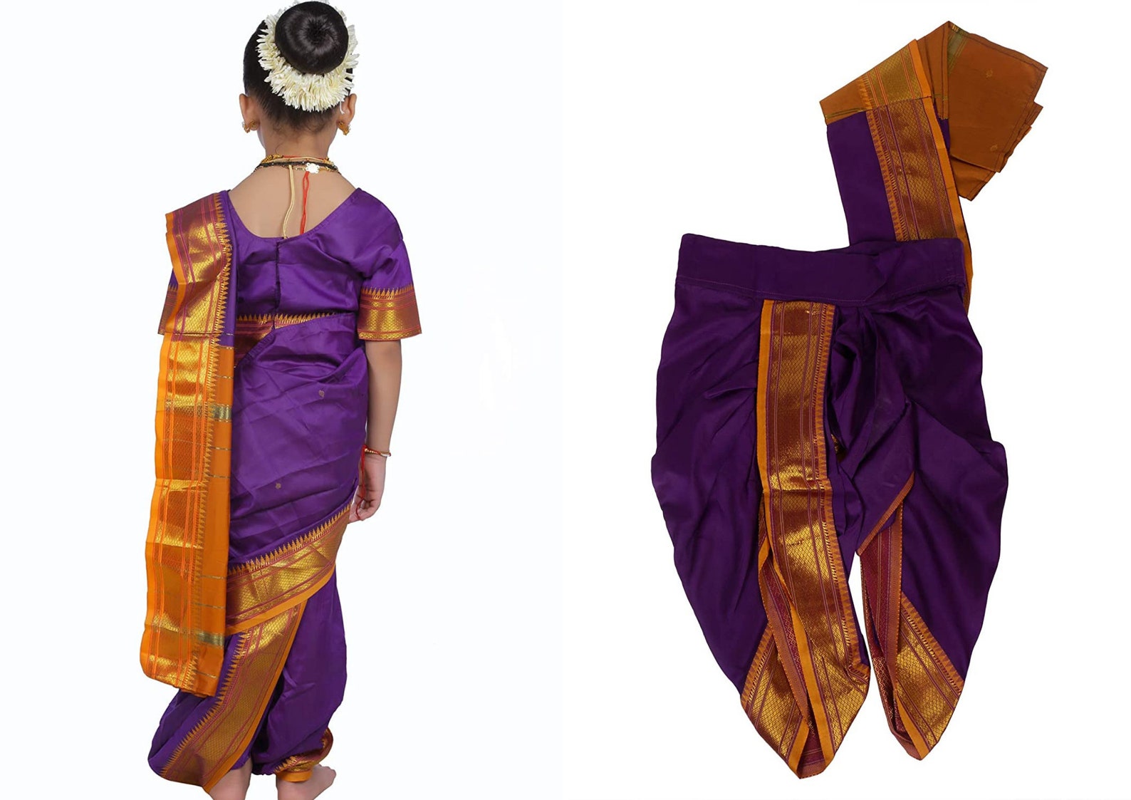 BABY GIRL SAREE Saree for Kids Ready Made Maharashtrian Etsy