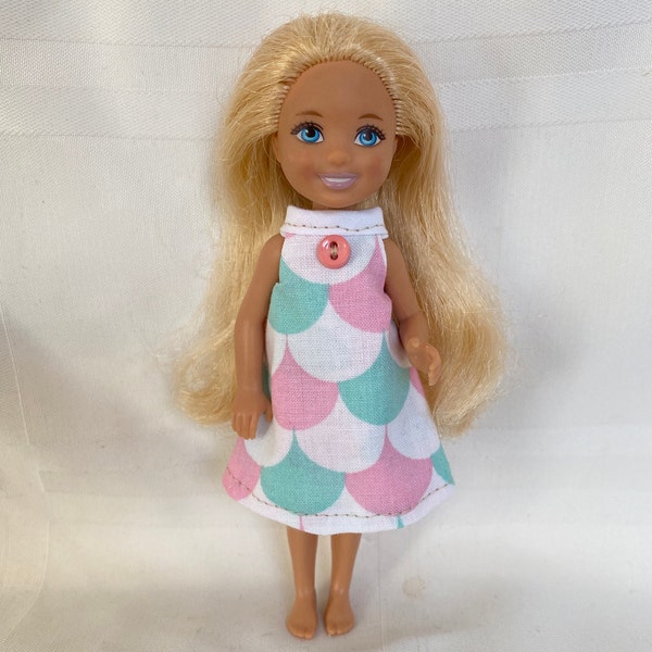 Pink and Green Pastel Dress for Chelsea sized fashon doll