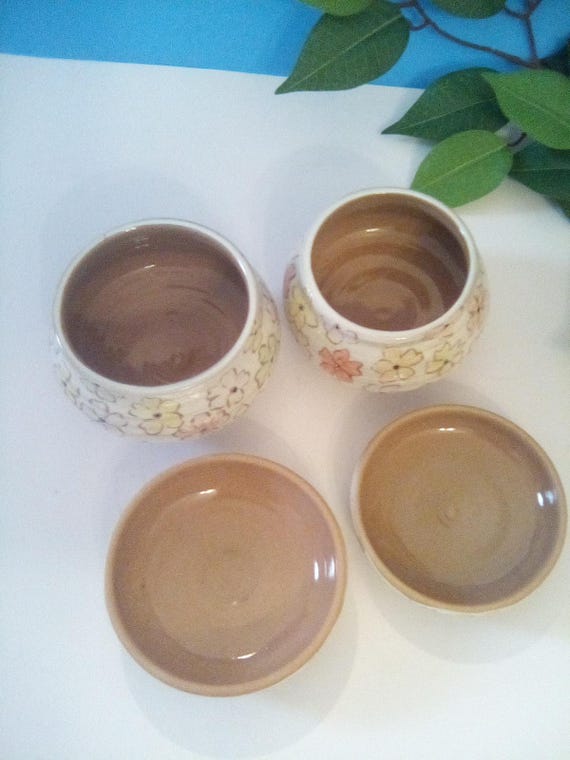 Ceramic Trinket Containers, Handcrafted, Cherry B… - image 5