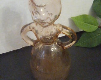 Collectible Pink Depression Glass Shaker Bottle, 7"