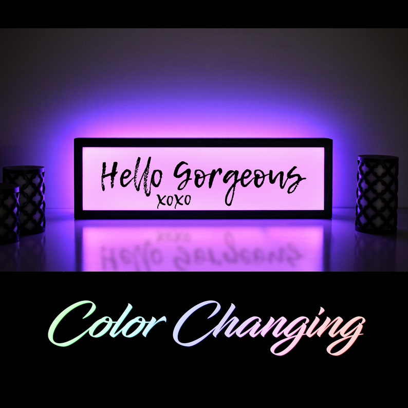 Hello Sign Hello Light up Sign Hello Etsy