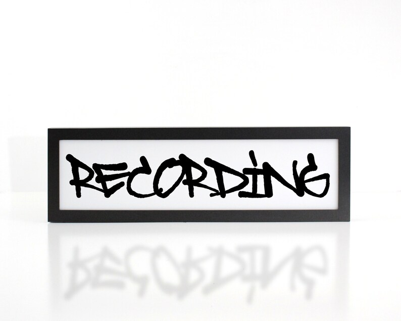Recording Light up Sign Now Recording Recording Light Etsy