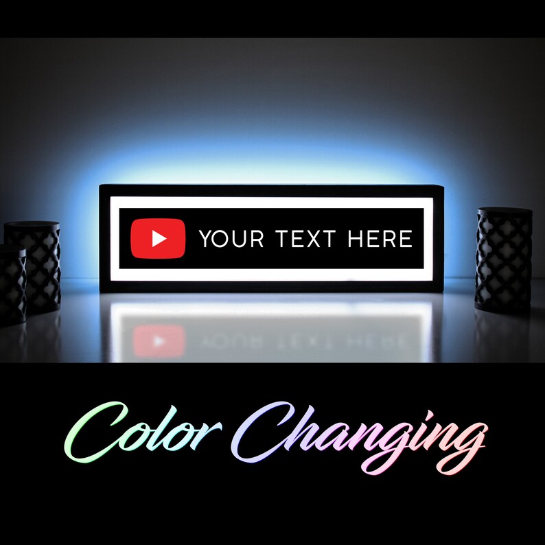Custom Youtube Sign Youtube Channel Sign Youtube Name Etsy