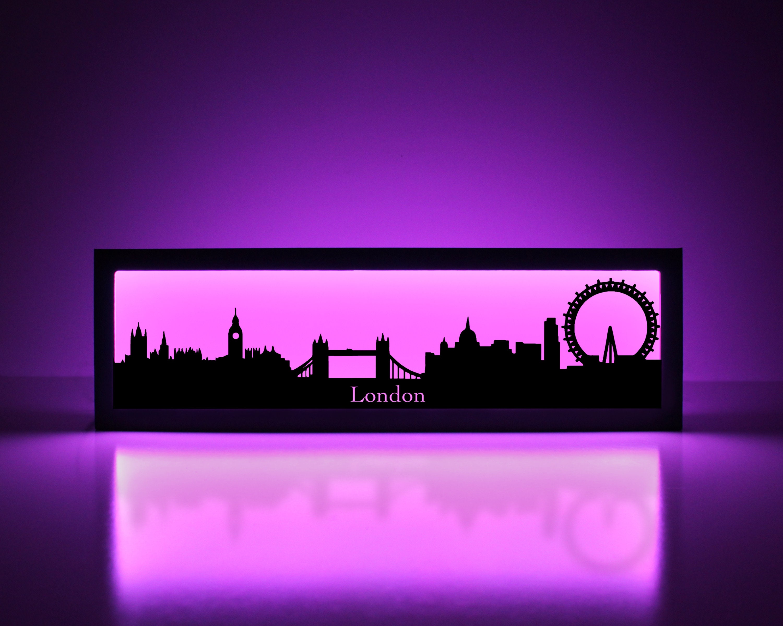 London Skyline London Lightbox London Skyline Light Up Etsy