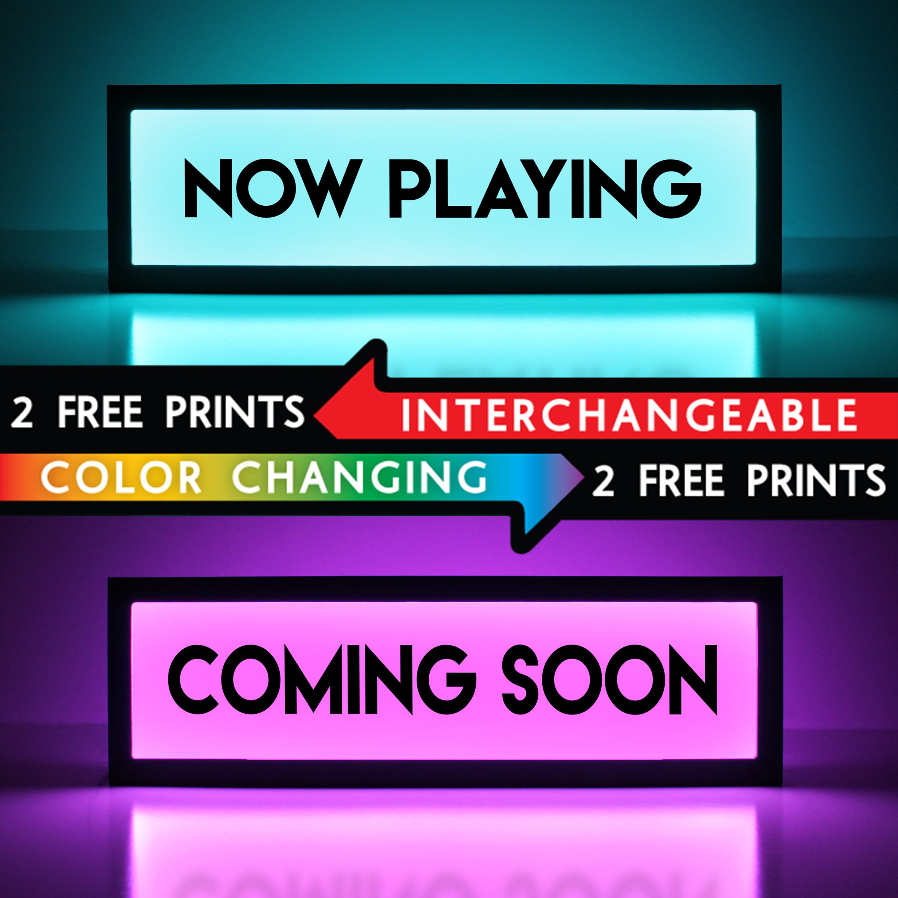 Now Playing Interchangeable Home Theater LED Sign Now Playing - Etsy