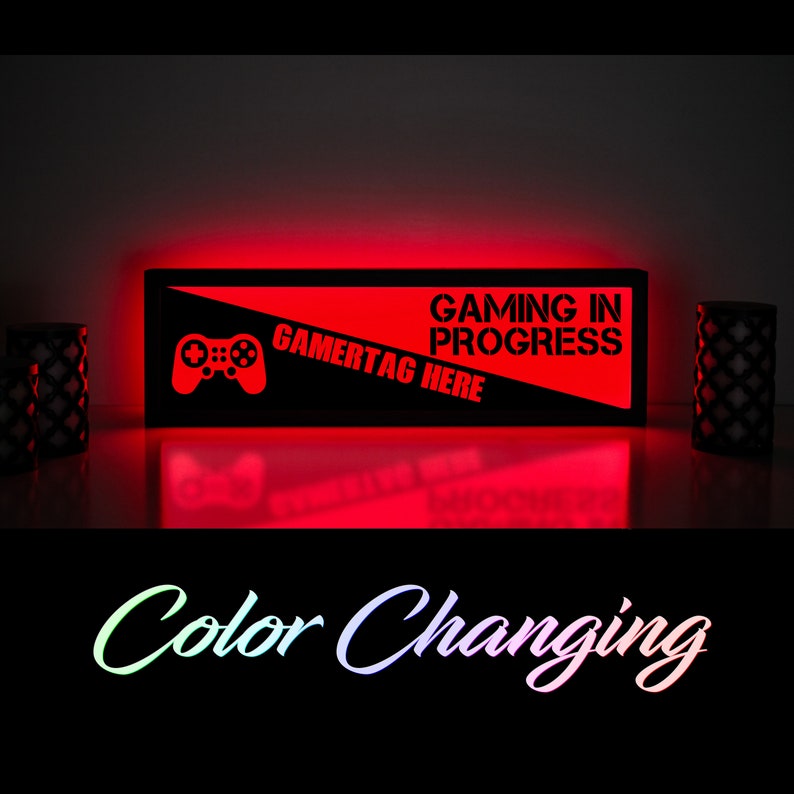 Gaming in Progress Sign Custom Video Game Sign Video Game Etsy