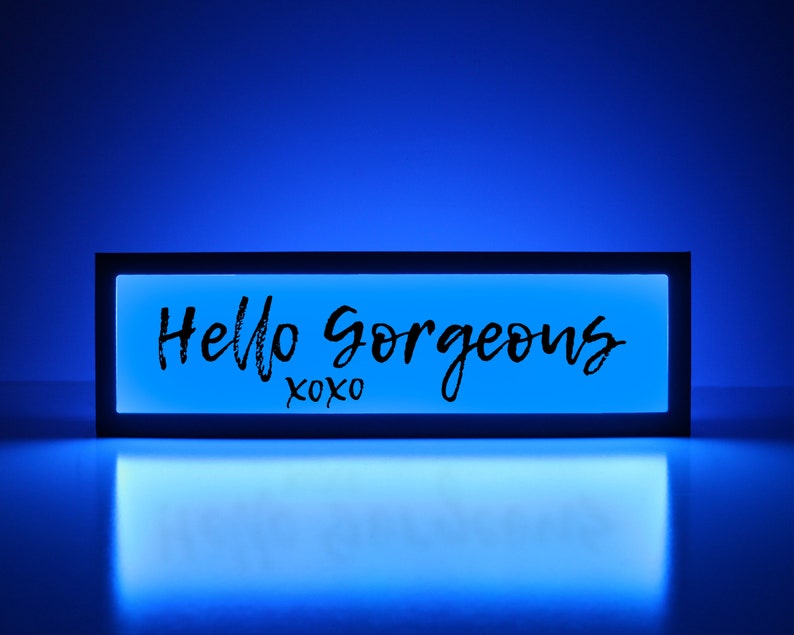 Hello Sign Hello Light up Sign Hello Etsy